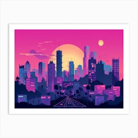 Mexico City Skyline Art Print