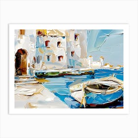 Boat In The Harbor Art Print