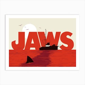 Jaws Movie Art Print