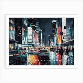 Night In New York City Art Print