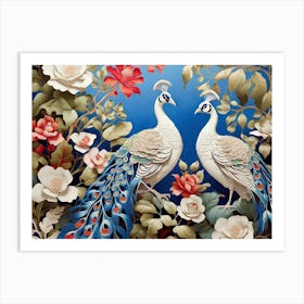 Peacocks Art Print