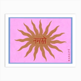 Namaste Pink Art Print