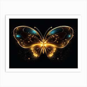 Golden Butterfly 63 Art Print