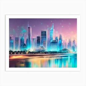 Futuristic Cityscape 14 Art Print