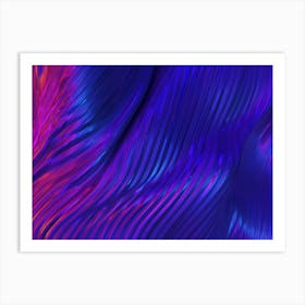 Abstract landscape: wave #4 [synthwave/vaporwave/cyberpunk] — aesthetic poster Art Print