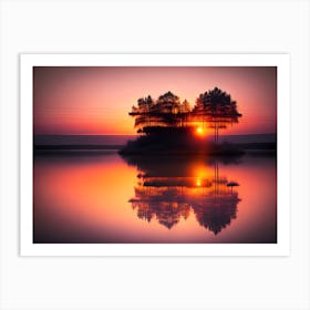 Sunset On A Small Island Art Print