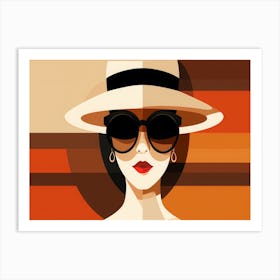 Woman In A Hat 5 Art Print