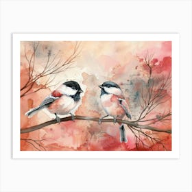 Chickadees 5 Art Print