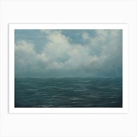 Vintage Seascape Oil Painting Art Print