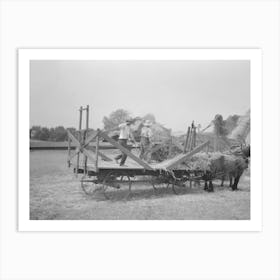 Threshing Oats Near Kewanee, Illinois By Russell Lee Art Print