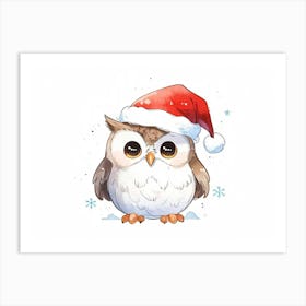 Christmas Owl 12 Art Print