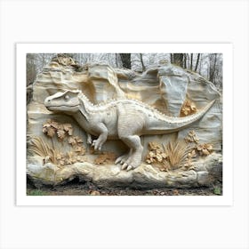 3d Dinosaur Made In Stone 1 Art Print