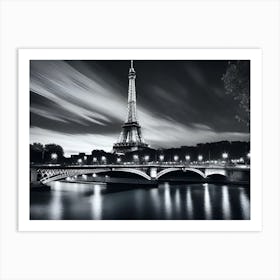 Eiffel Tower At Night 5 Art Print