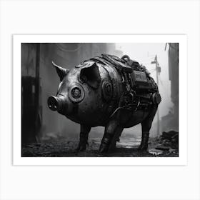 Steampunk Pig Art Print