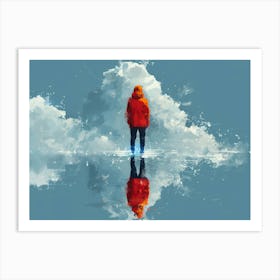 Girl In A Red Coat Art Print