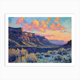 Western Sunset Landscapes Nevada 1 Art Print