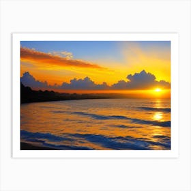 Sunset At The Beach 97 Art Print