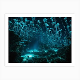 Underwater Jellyfish Art Print