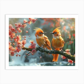 Beautiful Bird on a branch 15 Art Print