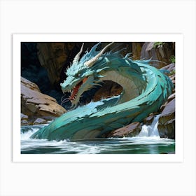 Blue Dragon 2 Art Print