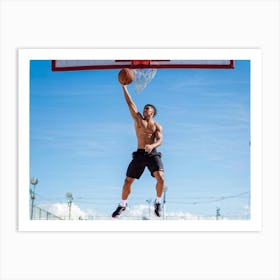 Basketball Player Dunking 1 Art Print