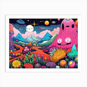 Aliens In Space Art Print