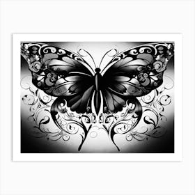 Butterfly Tattoo 1 Art Print