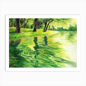 Reflections In The Water 3 Art Print