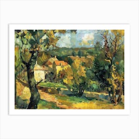 Pastoral Dreamscape Painting Inspired By Paul Cezanne Art Print