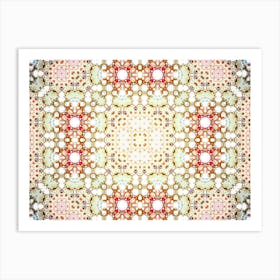 Beige Abstraction Pattern 1 Art Print