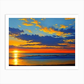 Sunset At The Beach 100 Art Print