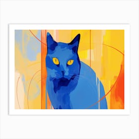 Blue Cat Art Print