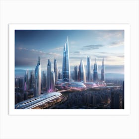 Futuristic Cityscape 2 Art Print