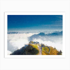 Above Clouds, Oil Painting Art Print