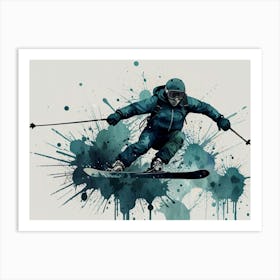 Skier Art Print