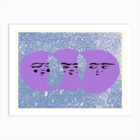 Three Little Faces Art Print