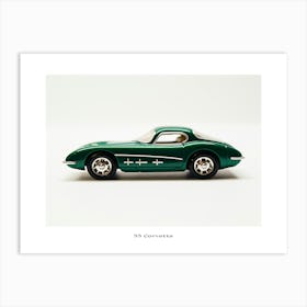 Toy Car 55 Corvette Green 2 Poster Art Print