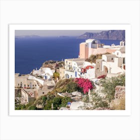 Panoramic View of Santorini Art Print