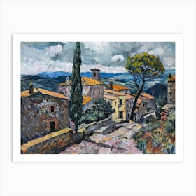 Peaceful Pathways Painting Inspired By Paul Cezanne Art Print