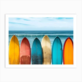 Colorful Surfboards 1 Art Print