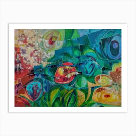 Magic Garden, Abstract Inspired by Nature Art Print