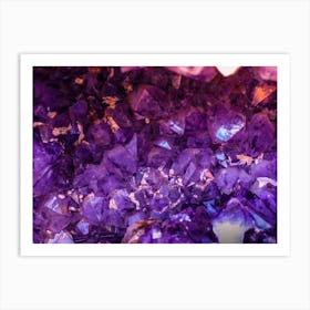 Purple crystals Art Print