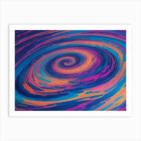 Abstract Image Of A Swirling, Colorful Vortex 1 Art Print