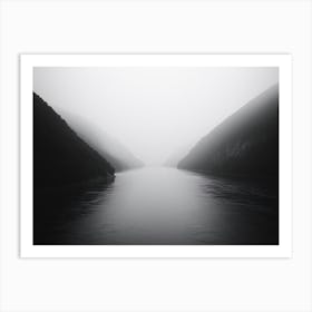 Foggy River Art Print