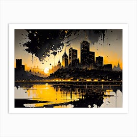 Cityscape Painting 8 Art Print