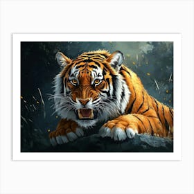 Fantasy Illustration Of A Wild Animal Tiger 1 Art Print