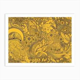 Gold Leaf 1 Art Print