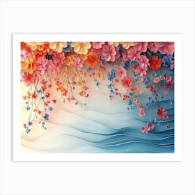 Paper Flowers 88 Art Print