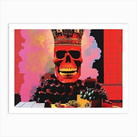 King Of Skulls Collage Art Print