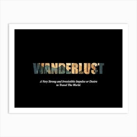 Wanderlust Poster Vintage Landscape Illustration 2 Art Print